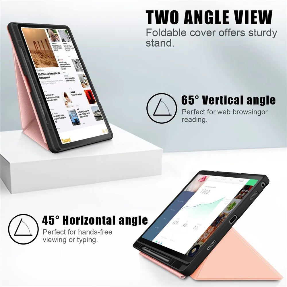 For Lenovo Tab M10 Plus (3rd Gen) / Xiaoxin Pad 2022 10.6 inch 125F / 128F Stand PU Leather + TPU Tablet Case Shockproof Cover - Rose Gold - 2