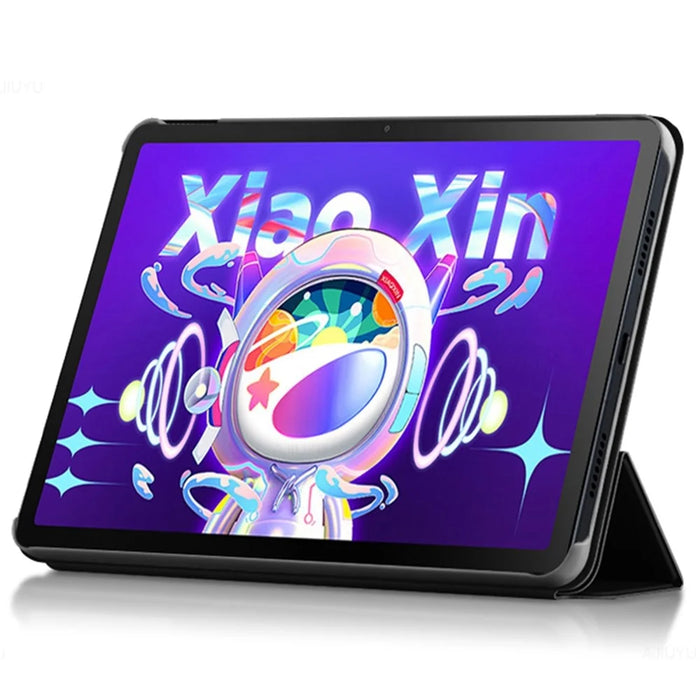 For Lenovo Tab M10 Plus (3rd Gen) / Xiaoxin Pad 2022 10.6 inch Tri-Fold Stand PU Leather + TPU Tablet Cover - Black - 2