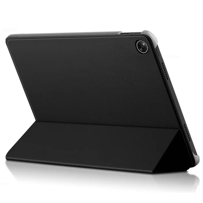 For Lenovo Tab M10 Plus (3rd Gen) / Xiaoxin Pad 2022 10.6 inch Tri-Fold Stand PU Leather + TPU Tablet Cover - Black - 3