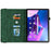 Butterfly Flower Imprinted Tablet Case for Lenovo Tab M10 (Gen 3), PU Leather Stand Card Holder Protective Cover - Green - 2