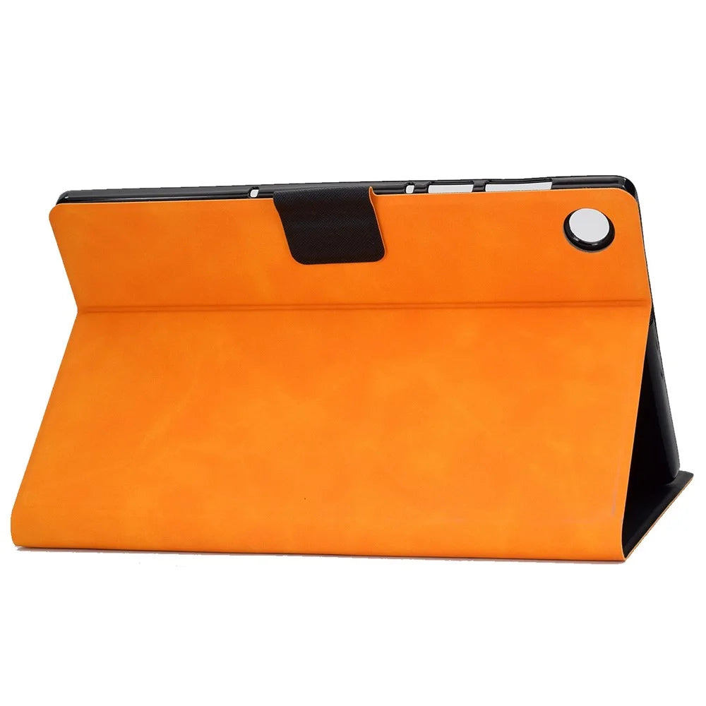 For Lenovo Tab M10 (Gen 3) TB-328F Split Leather Flip Stand Cover Auto Sleep/Wake Function Smart Tablet Case with Card Holders- Khaki - 4
