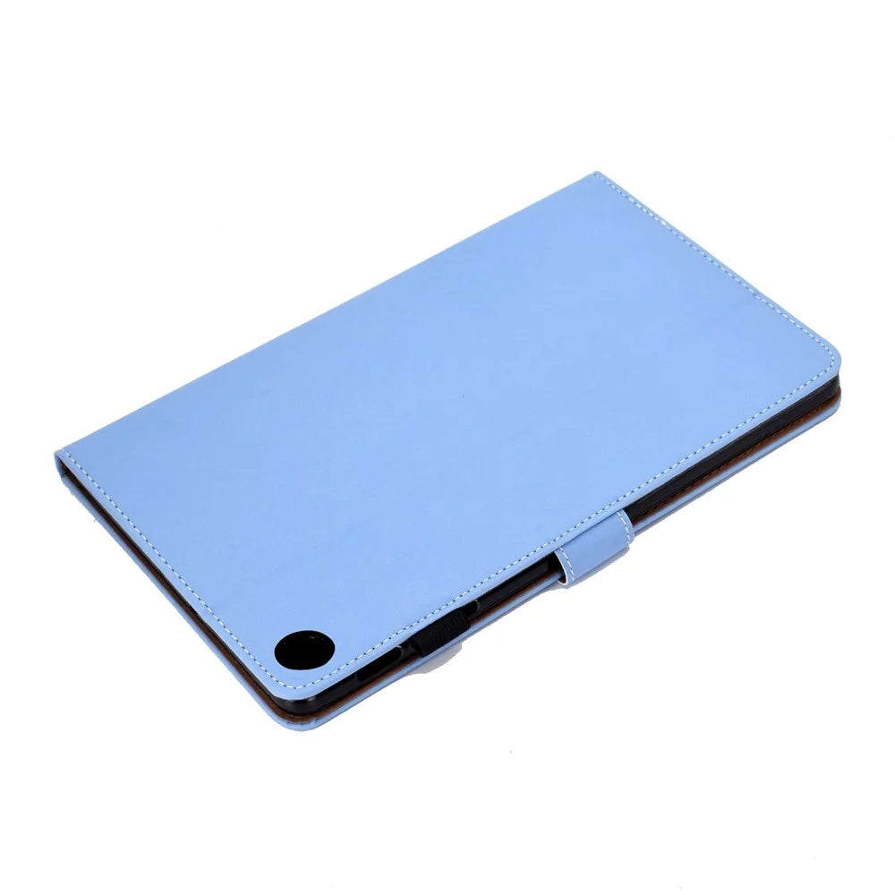 For Lenovo Tab M10 (Gen 3) TB-328F Fold Stand Magnetic Flip Case PU Leather Auto Sleep/Wake Cover with Card Slots and Pencil Holder - Blue - 6