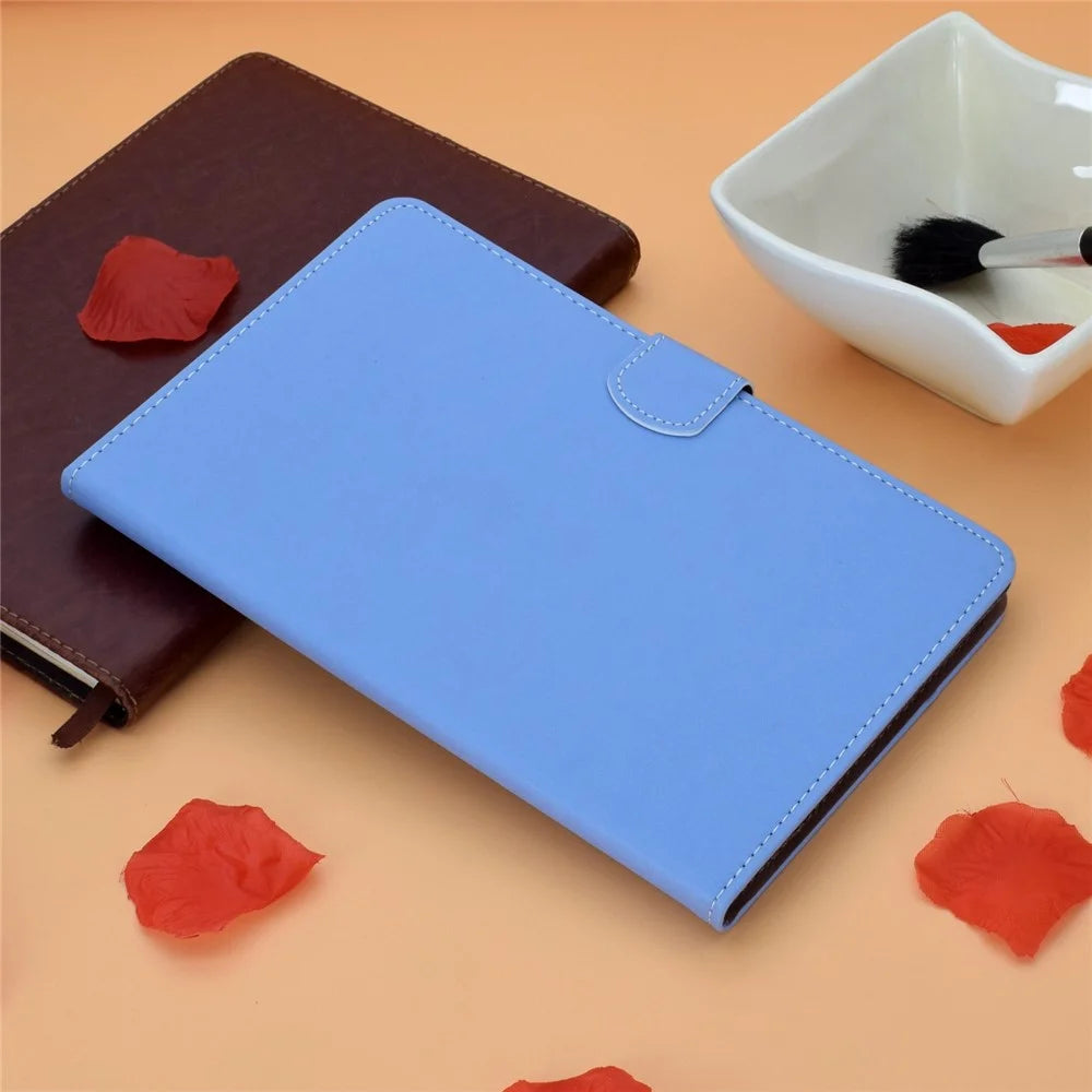 For Lenovo Tab M10 (Gen 3) TB-328F Fold Stand Magnetic Flip Case PU Leather Auto Sleep/Wake Cover with Card Slots and Pencil Holder - Blue - 7