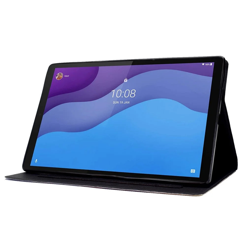 For Lenovo Tab M10 (Gen 3) TB-328FU / TB-328XU B1 Pattern Printing Stand PU Leather Folio Case Card Slots Smart Auto Wake / Sleep Shell with Pencil Holder - Expression - 3