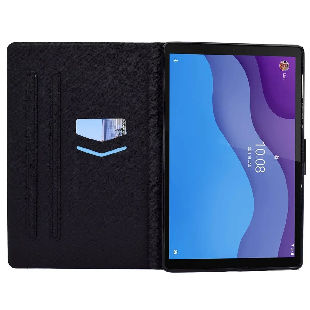 For Lenovo Tab M10 (Gen 3) TB-328FU / TB-328XU B2 Pattern Printing Stand Protective Case Auto Sleep / Wake Function PU Leather Smart Cover with Card Slots - Mandala - 2