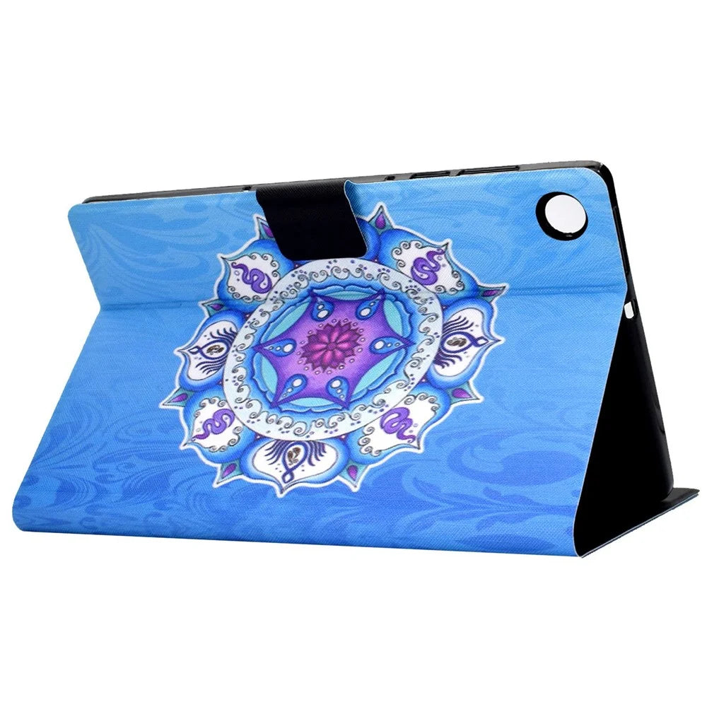 For Lenovo Tab M10 (Gen 3) TB-328FU / TB-328XU B2 Pattern Printing Stand Protective Case Auto Sleep / Wake Function PU Leather Smart Cover with Card Slots - Mandala - 4