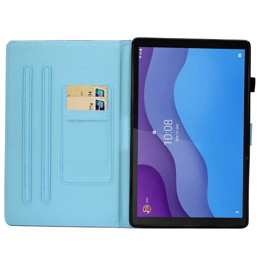 For Lenovo Tab M10 (Gen 3) TB-328FU / TB-328XU A2 Pattern Printing PU Leather Case Adjustable Stand Protection Smart Cover with Card Slots and Pencil Holder - Horse - 2