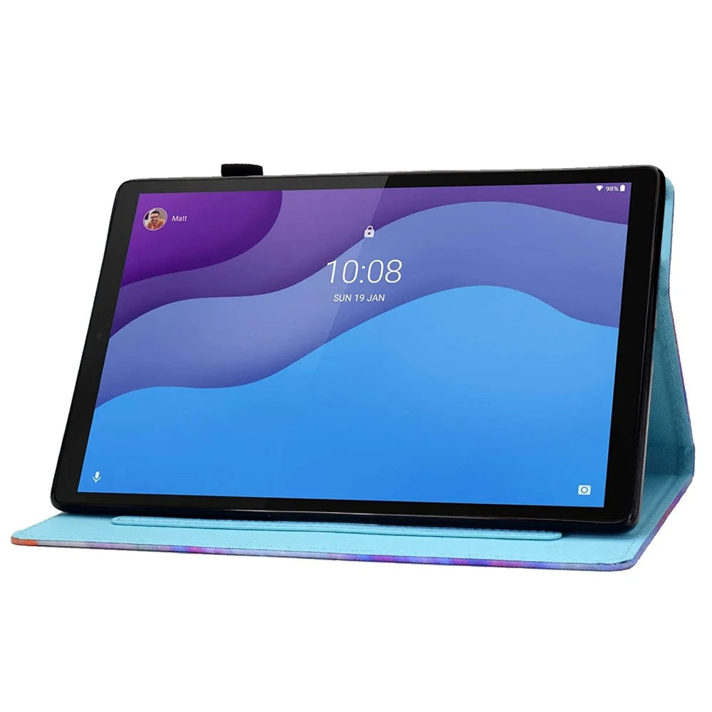 For Lenovo Tab M10 (Gen 3) TB-328FU / TB-328XU A2 Pattern Printing PU Leather Case Adjustable Stand Protection Smart Cover with Card Slots and Pencil Holder - Horse - 3
