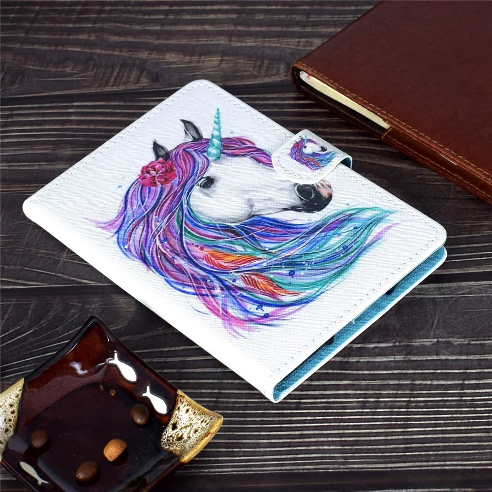 For Lenovo Tab M10 (Gen 3) TB-328FU / TB-328XU A2 Pattern Printing PU Leather Case Adjustable Stand Protection Smart Cover with Card Slots and Pencil Holder - Horse - 7