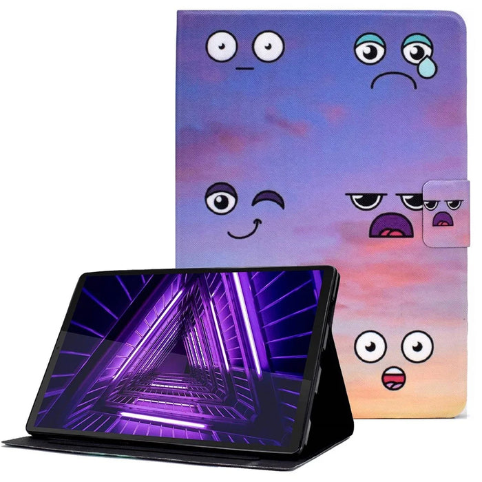 Protective Case for Lenovo Tab M10 Plus (3rd Gen) / Xiaoxin Pad 2022 10.6 inch Pattern Printing Tablet Leather Cover with Card Slots Stand - Emotion - 1