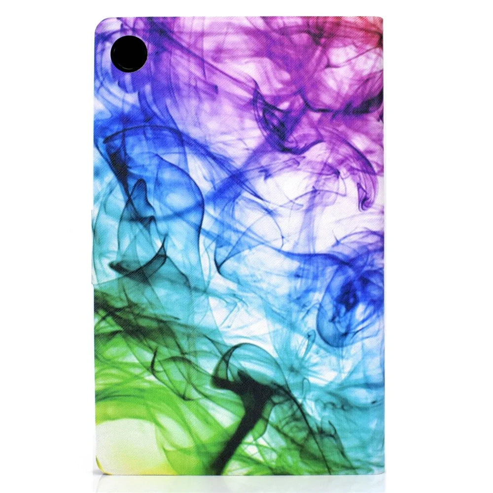 For Lenovo Tab M10 Plus (3rd Gen) / Xiaoxin Pad 2022 10.6 inch PU Leather Case Pattern Printing Card Holder Stand Cover - Fog - 3