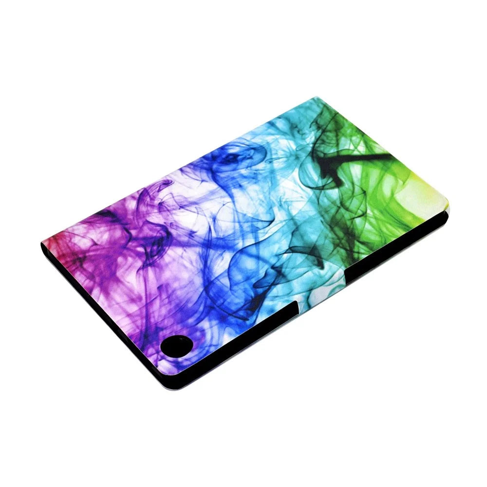 For Lenovo Tab M10 Plus (3rd Gen) / Xiaoxin Pad 2022 10.6 inch PU Leather Case Pattern Printing Card Holder Stand Cover - Fog - 6