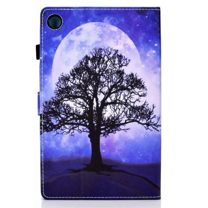 For Lenovo Tab M10 Plus (3rd Gen) / Xiaoxin Pad 2022 10.6 inch PU Leather Smart Auto Wake / Sleep Cover A3 Pattern Printing Stand Card Slots Protective Tablet Case with Pencil Holder - Life Tree - 3
