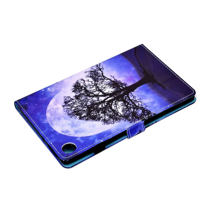 For Lenovo Tab M10 Plus (3rd Gen) / Xiaoxin Pad 2022 10.6 inch PU Leather Smart Auto Wake / Sleep Cover A3 Pattern Printing Stand Card Slots Protective Tablet Case with Pencil Holder - Life Tree - 6