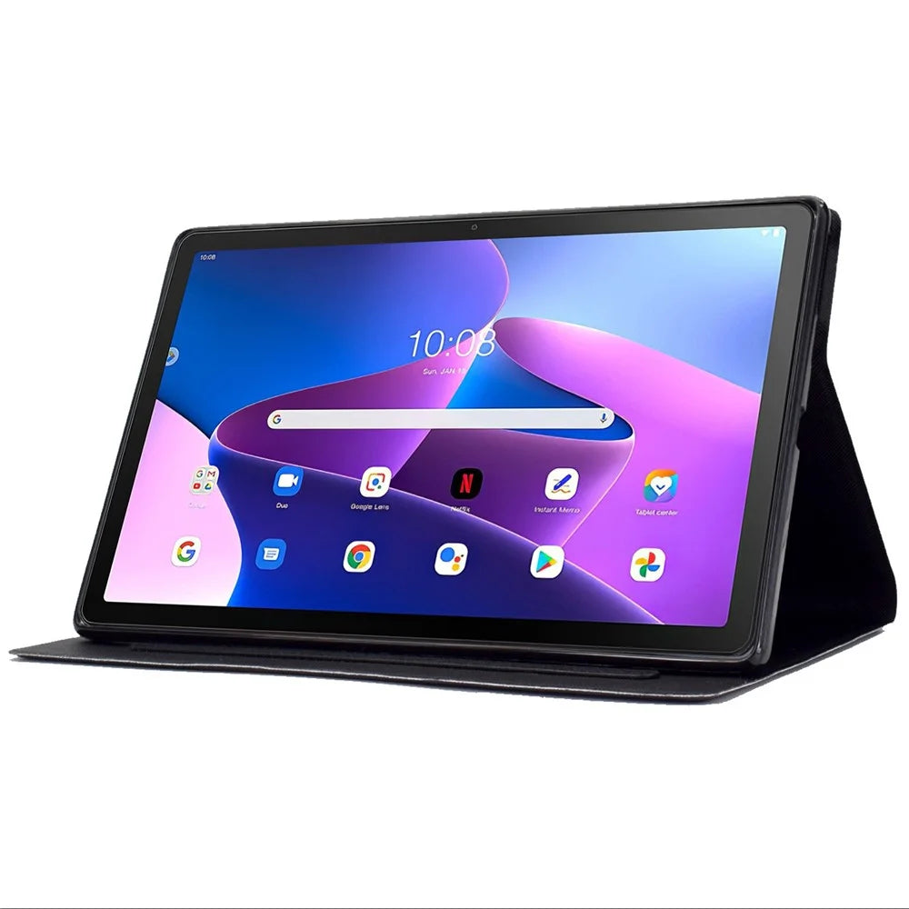 PU Leather Tablet Case for Lenovo Tab M10 (Gen 3) TB-328FU / TB-328XU, Pattern Printing Card Holder Shockproof Cover with Adjustable Stand - Dragonfly - 3