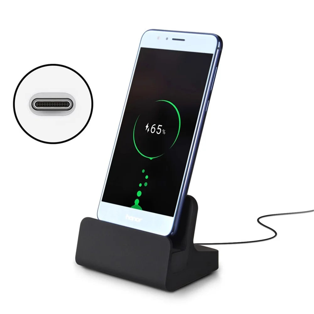 USB Type-C Charge Data Sync Mobile Phone Charging Stand Dock - 2