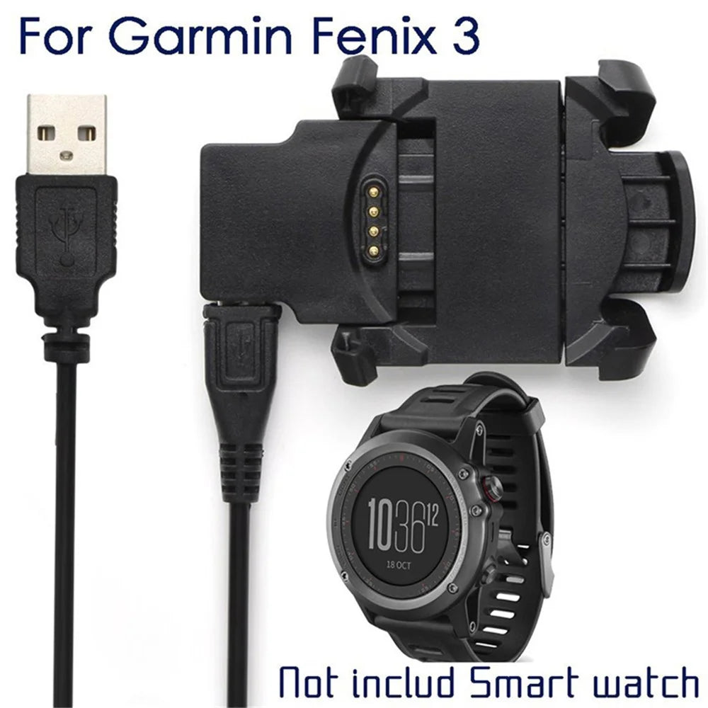 Smart Watch Charging Clip Dock with USB Cable for Garmin Fenix 3 - 2