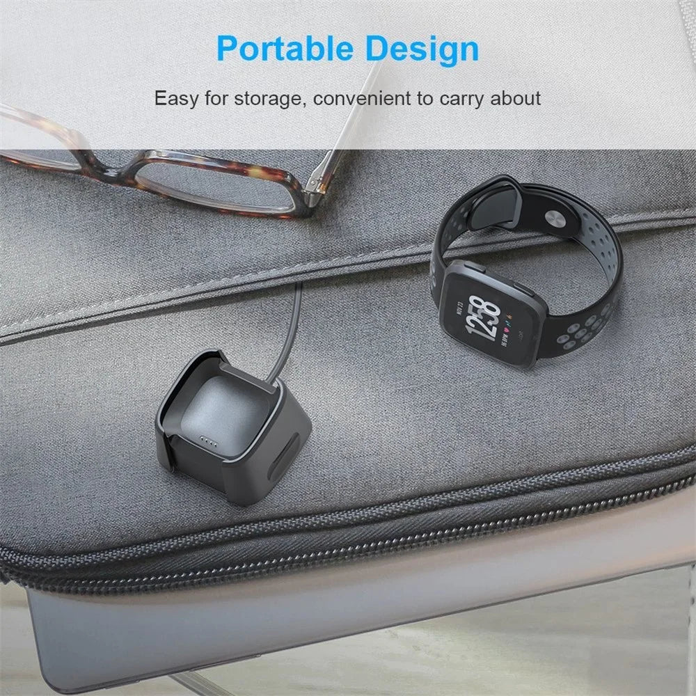 USB Charging Cable Cradle Station for Fitbit Versa Smart Watch - 4