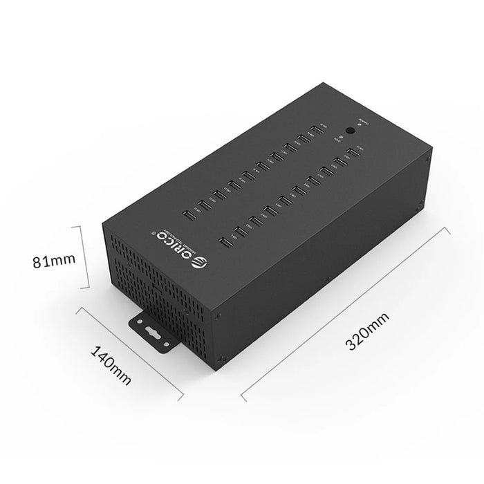 ORICO 20 Ports Industrial USB2.0 HUB for U Disk Batch Data Test Copy SD TF Card Reader - 6