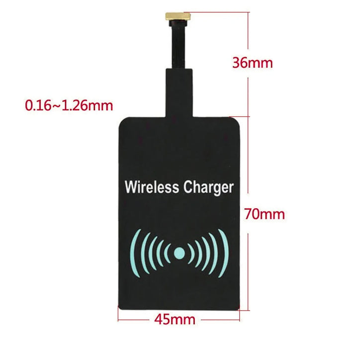 Universal Micro USB Plug Qi Wireless Charging Receiver Pad for Android Phones (Narrow-interface Up) - 6