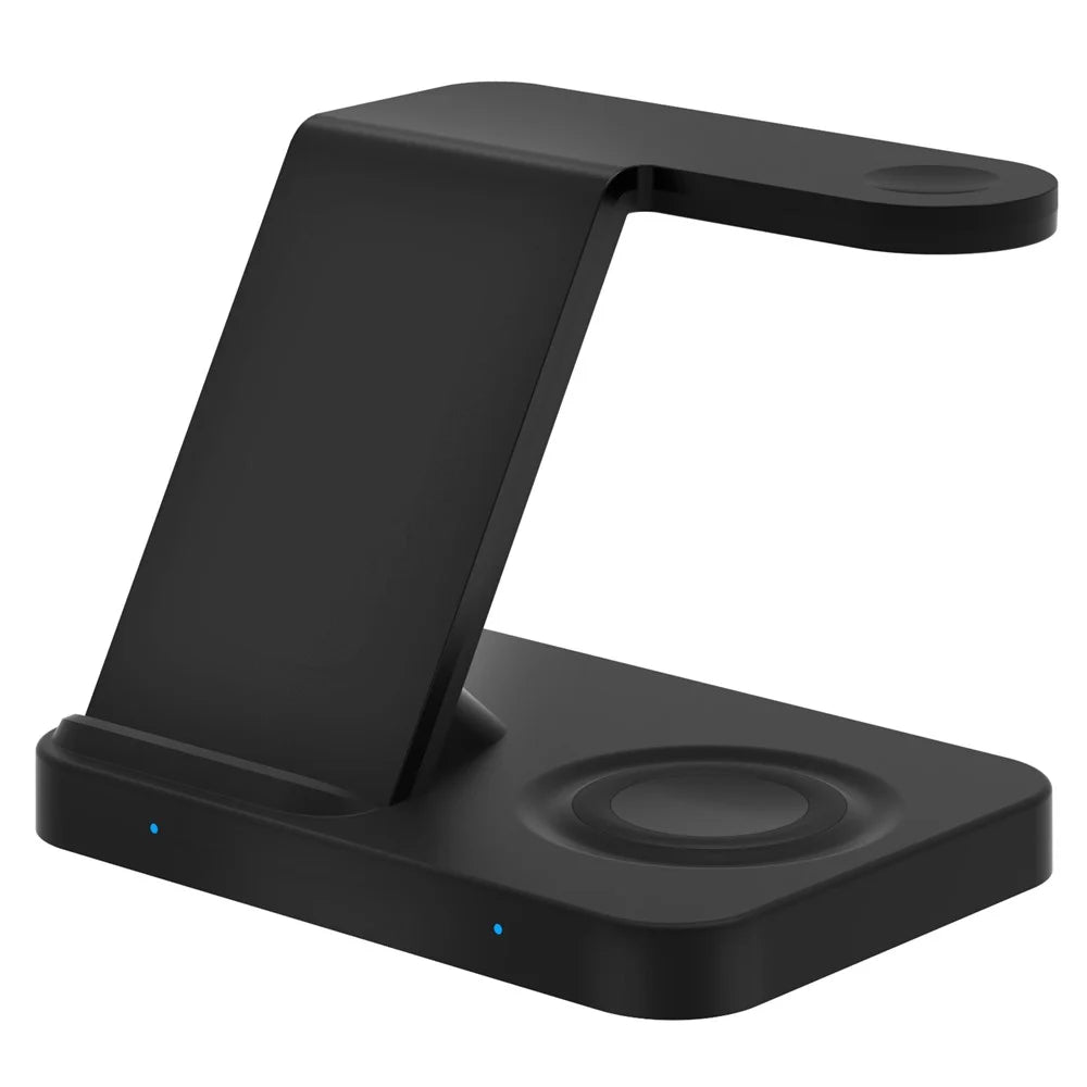 F15 3-in-1 Wireless Charger Stand Qi 15W Fast Charging Station for Phone / iWatch / AirPods - 1