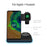 3-in-1 Desktop Vertical 15W Wireless Charger Stand for iPhone/Apple Watch/Airpods - Black - 4