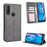 Vintage Style Leather Wallet Stand Phone Shell for Alcatel 1S (2020)/1V (2020)/3L (2020) - Black - 1