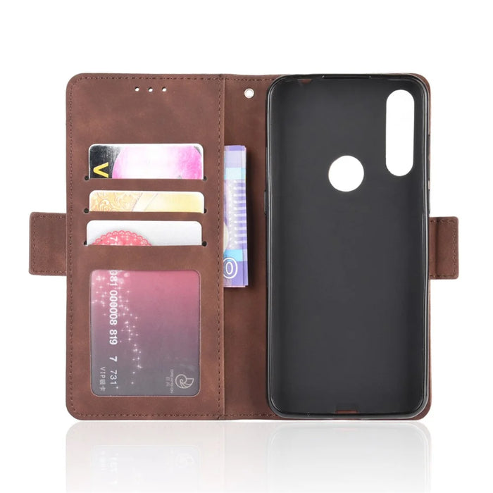 Leather Special Shell with Multiple Card Slots for Alcatel 1S/1V/3L (2020) - Brown - 4