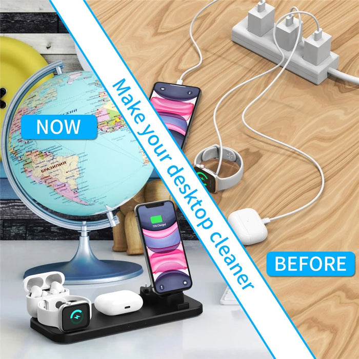 6 in 1 Wireless Fast Charging Charger for Phone/Watch/Headset - 7