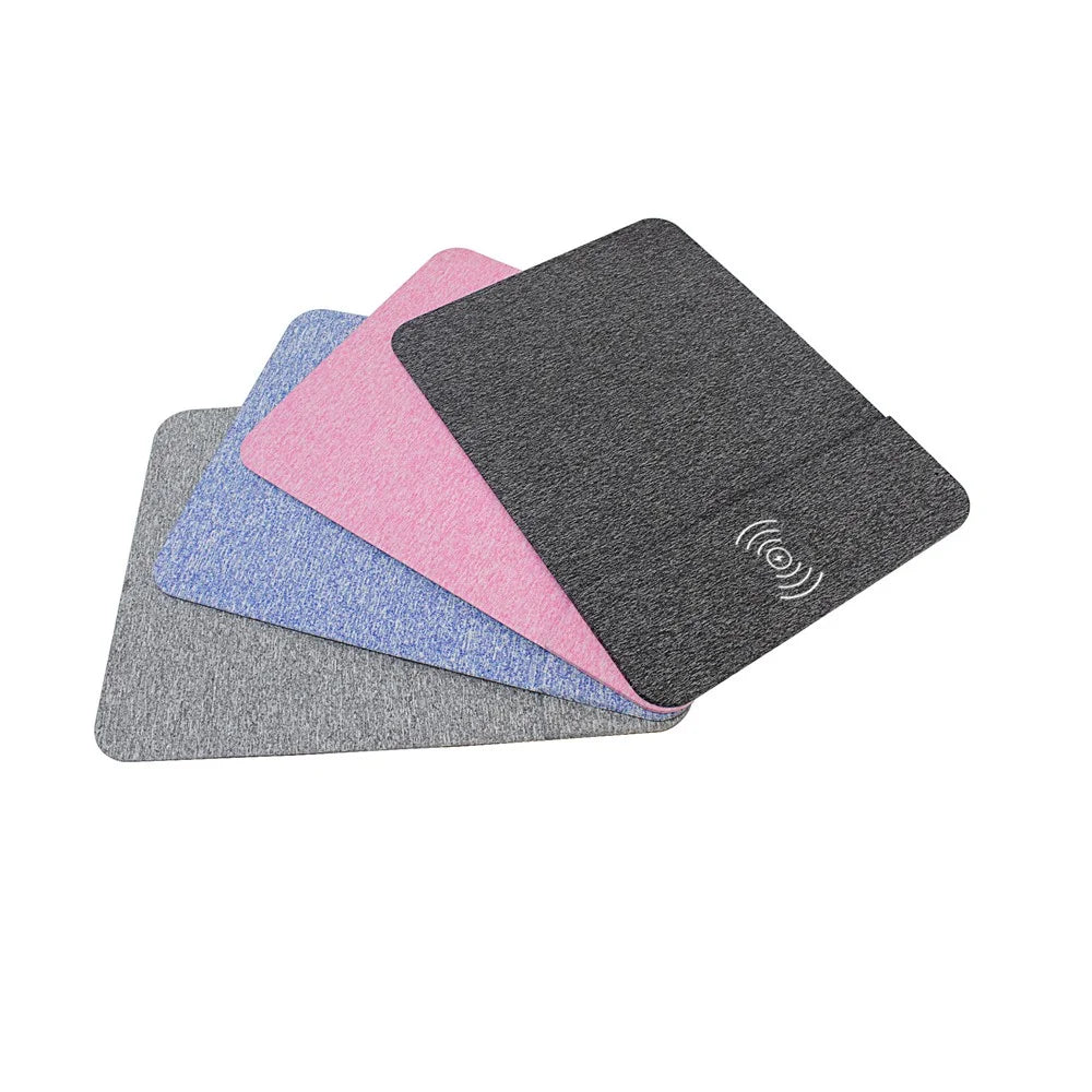 Multi-Function PU Leather + Microfiber Mouse Pad with Wireless Charging Function - Black - 2