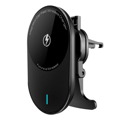 EP08 Magnetic Car Vehicle Air Outlet Fast Charging Mobile Phone Wireless Charger - Black - 1