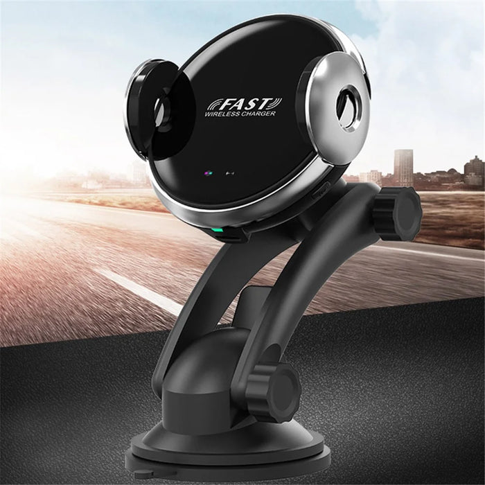 W9 Automatic Induction Car Mobile Phone Wireless Charger 15W Fast Charging Stand Mount Bracket - 2