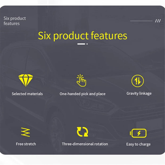 W9 Automatic Induction Car Mobile Phone Wireless Charger 15W Fast Charging Stand Mount Bracket - 3