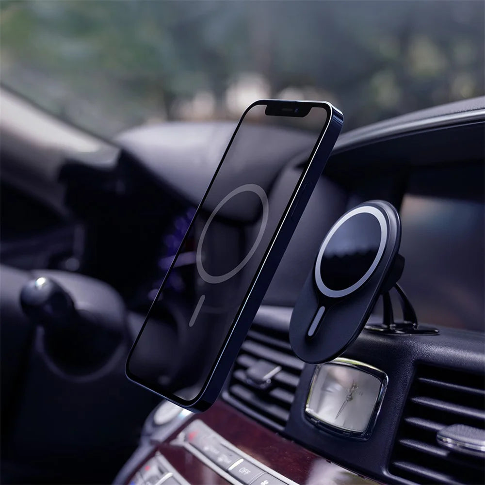 NILLKIN Lite Magnetic Wireless Charger Fast Charging Car Phone Mount Holder for iPhone 12/ 12 mini/ 12 Pro Max - 1