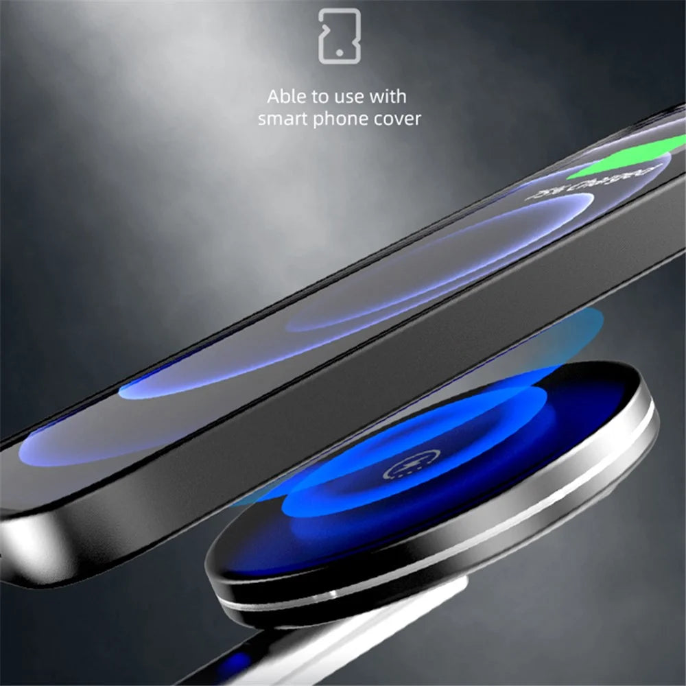 S20 4-in-1 Folding 15W Magnetic Wireless Charger Night Light Desktop Wireless Charging Stand Dock for iPhone iWatch AirPods - White - 7