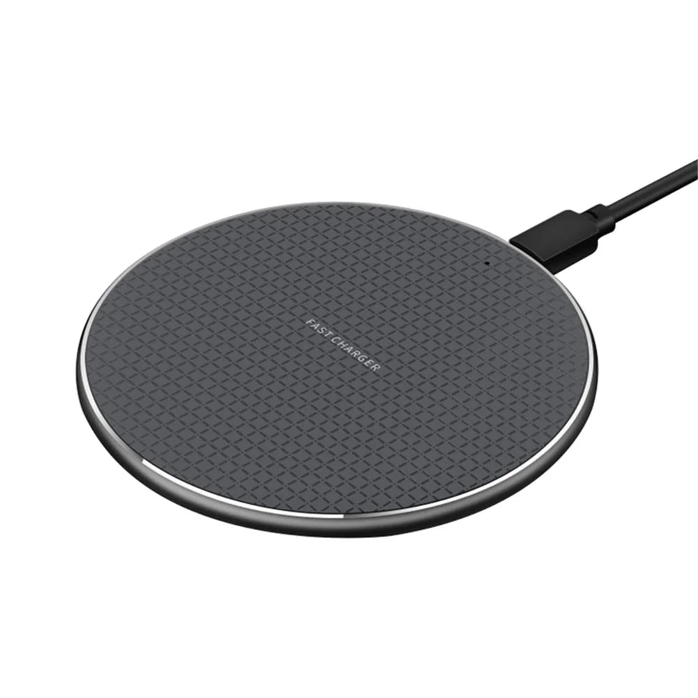 Q25 10W Fast Wireless Charger Qi Smart Lightweight Portable Charging Station for iPhone Series - Black - 1