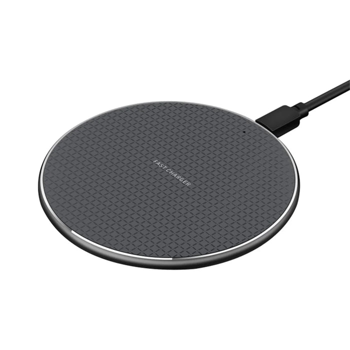 Q25 10W Fast Wireless Charger Qi Smart Lightweight Portable Charging Station for iPhone Series - Black - 1