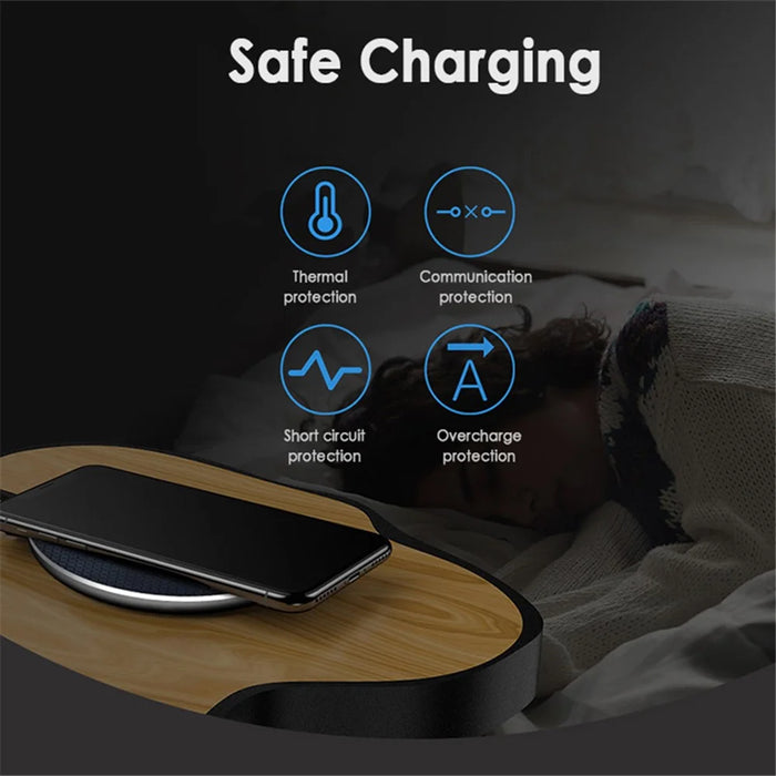 Q25 10W Fast Wireless Charger Qi Smart Lightweight Portable Charging Station for iPhone Series - Black - 2