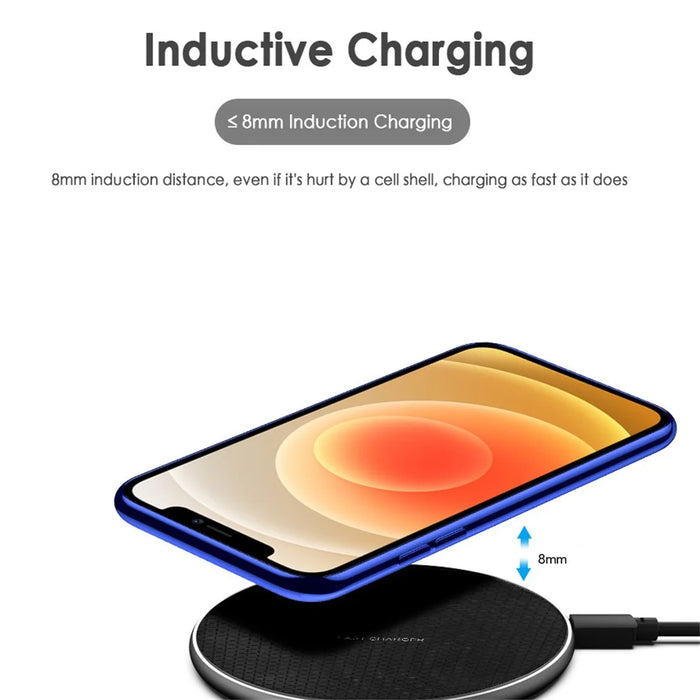 Q25 10W Fast Wireless Charger Qi Smart Lightweight Portable Charging Station for iPhone Series - Black - 3