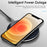 Q25 10W Fast Wireless Charger Qi Smart Lightweight Portable Charging Station for iPhone Series - Black - 5
