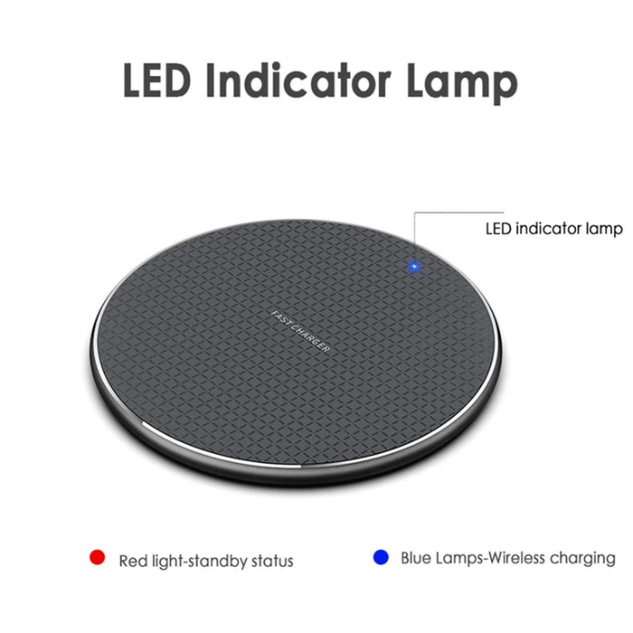 Q25 10W Fast Wireless Charger Qi Smart Lightweight Portable Charging Station for iPhone Series - Black - 6