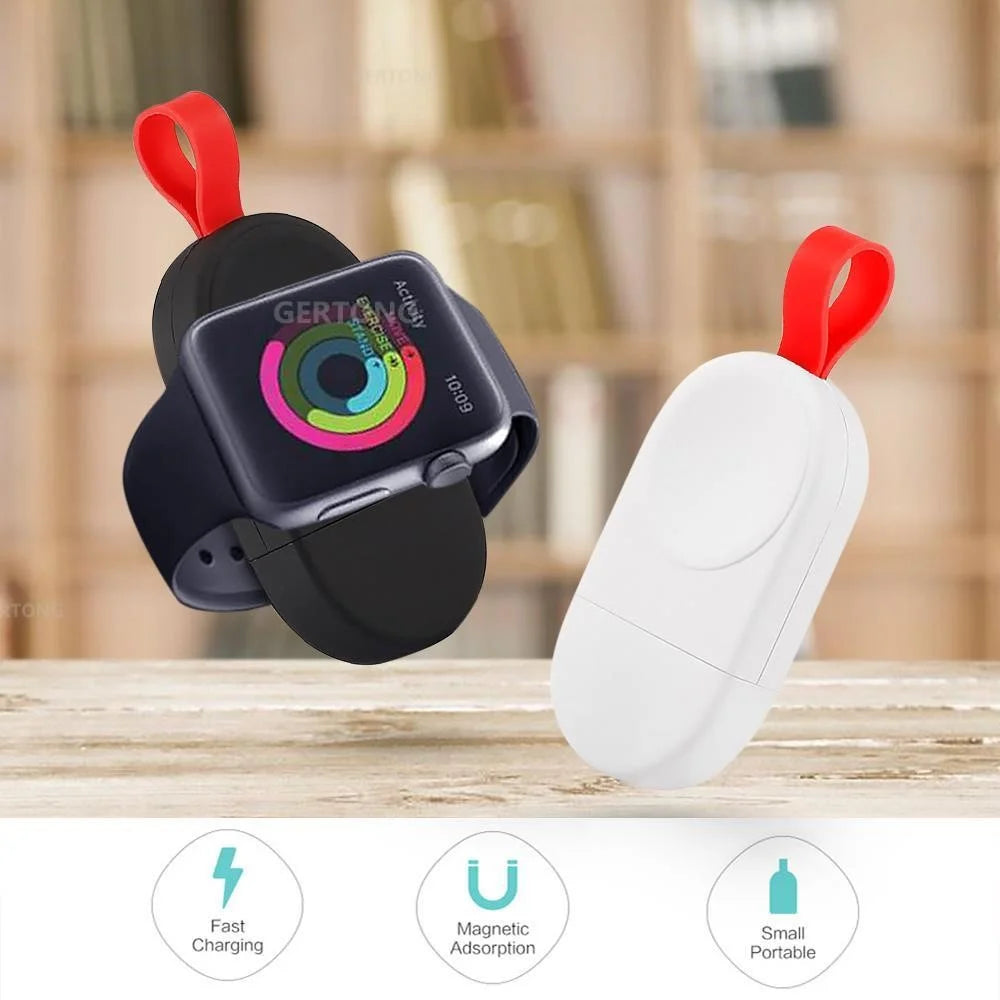 D3 Portable USB Wireless Charger Smart Watch Charging Dock for Apple Watch - White - 6