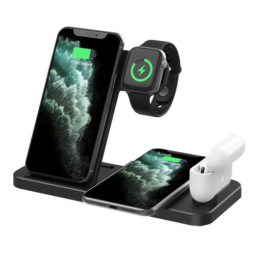 W30-2 4 in 1 Multifunctional Wireless Magnetic Charger Portable Wireless Fast Charging Stand for Apple Devices - 1