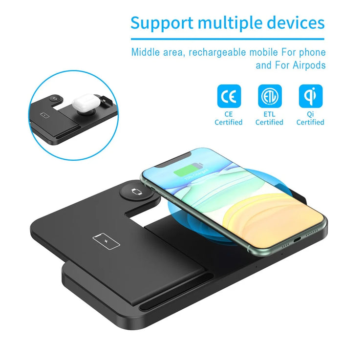W30-2 4 in 1 Multifunctional Wireless Magnetic Charger Portable Wireless Fast Charging Stand for Apple Devices - 2