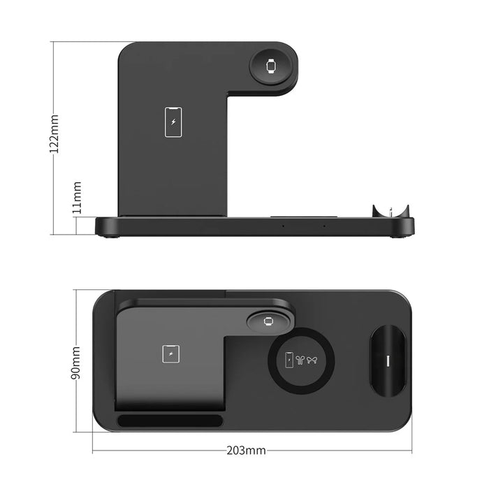 W30-2 4 in 1 Multifunctional Wireless Magnetic Charger Portable Wireless Fast Charging Stand for Apple Devices - 4