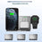 4 in 1 LED Digital Temperature Display Alarm Clock 15W Wireless Charger Stand - 6