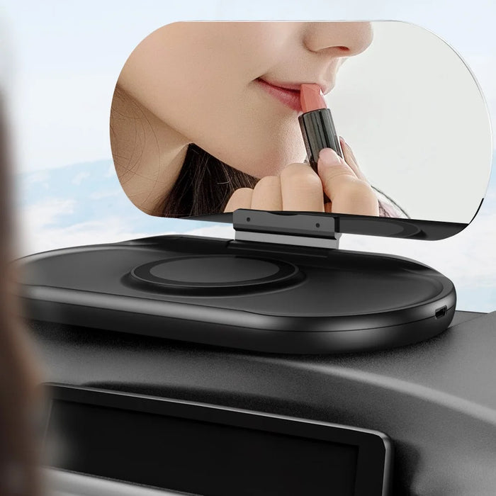 Upgraded Magnetic 15W Fast Charging Station HUD HD Anti-slip Car Wireless Charger with Phone Holder - 3