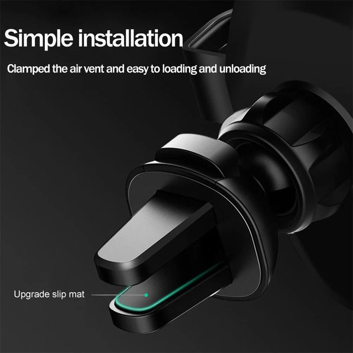 Q12 10W Car Air Vent Mount Gravity Phone Holder Wireless Charger Cellphone Charging Stand - 5