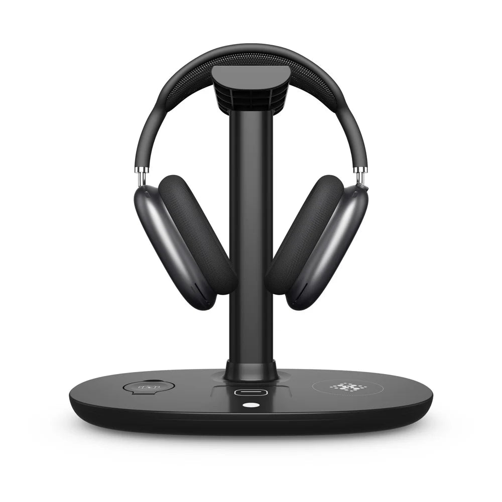 B-15A 4-in-1 Wireless Charger Headset Hanger QC 3.0 Charging Station Headset Holder for Smartphones/Smartwatch/Earbuds/Headset - 3