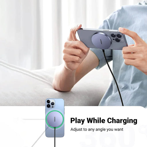 UGREEN 30233 Portable Magnetic Wireless Charger with 1.5m USB C Cable Qi Fast Cordless Charging Station for iPhone 13 Pro Max/13 Pro/13 Mini/13/12 Pro Max/12 Pro/12/Mini 12 - 2